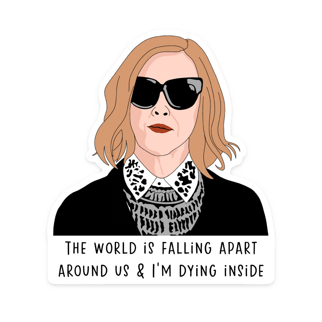 Moira Dying Inside, Choose Sticker or Magnet - Sammy Gorin Art