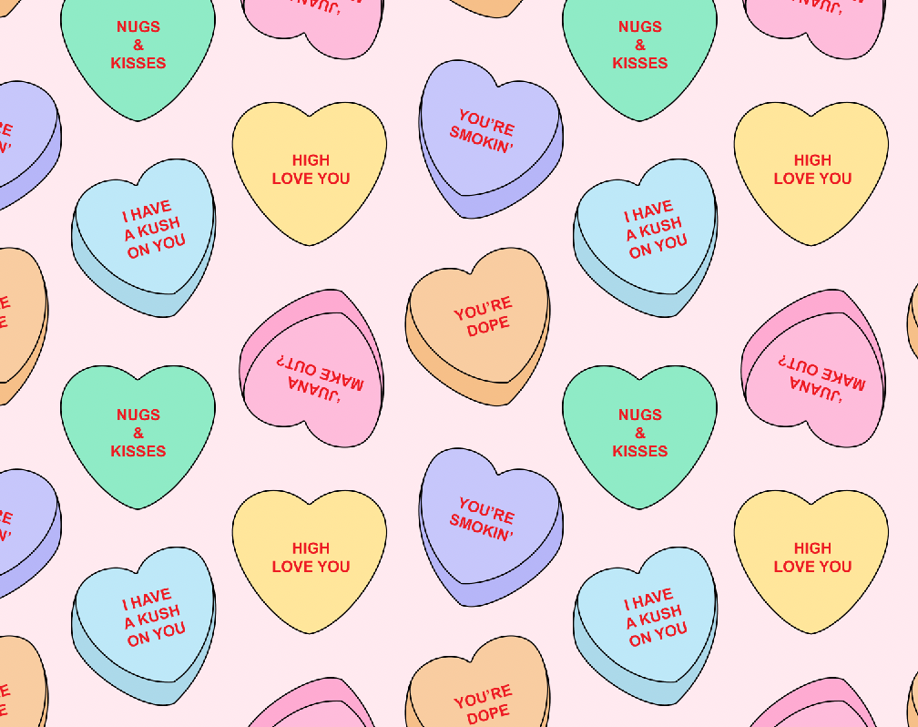 Stoner Conversation Hearts Gift Wrapping Paper