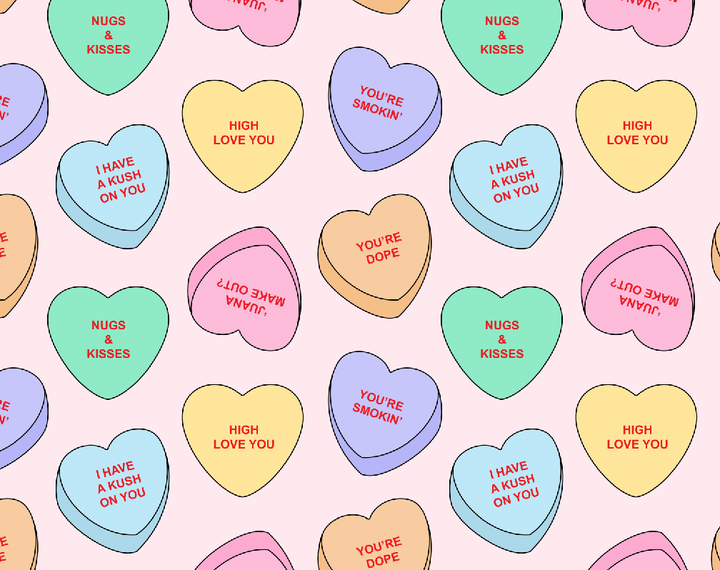 Stoner Conversation Hearts Gift Wrapping Paper