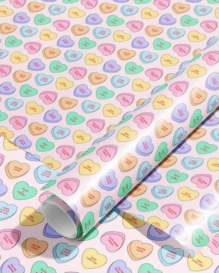 Stoner Conversation Hearts Gift Wrapping Paper