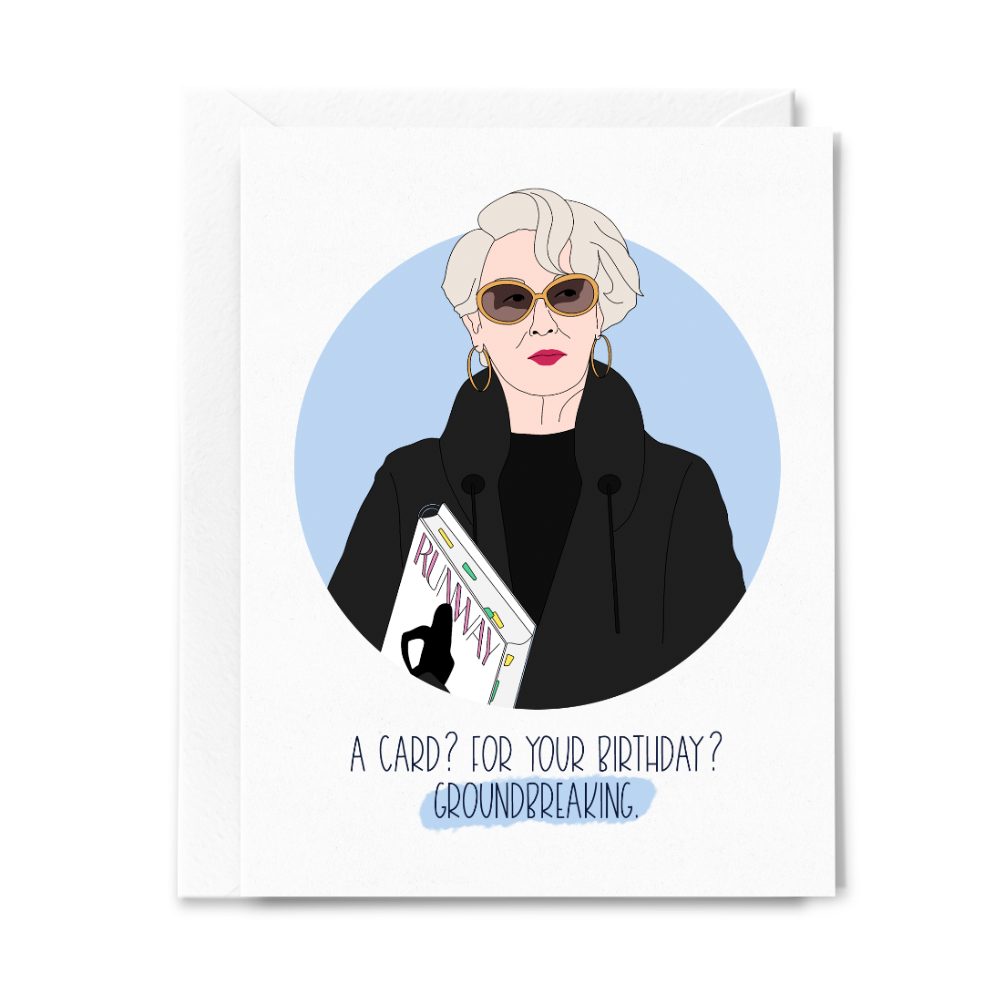 Miranda Priestly Birthday Card - Sammy Gorin Art
